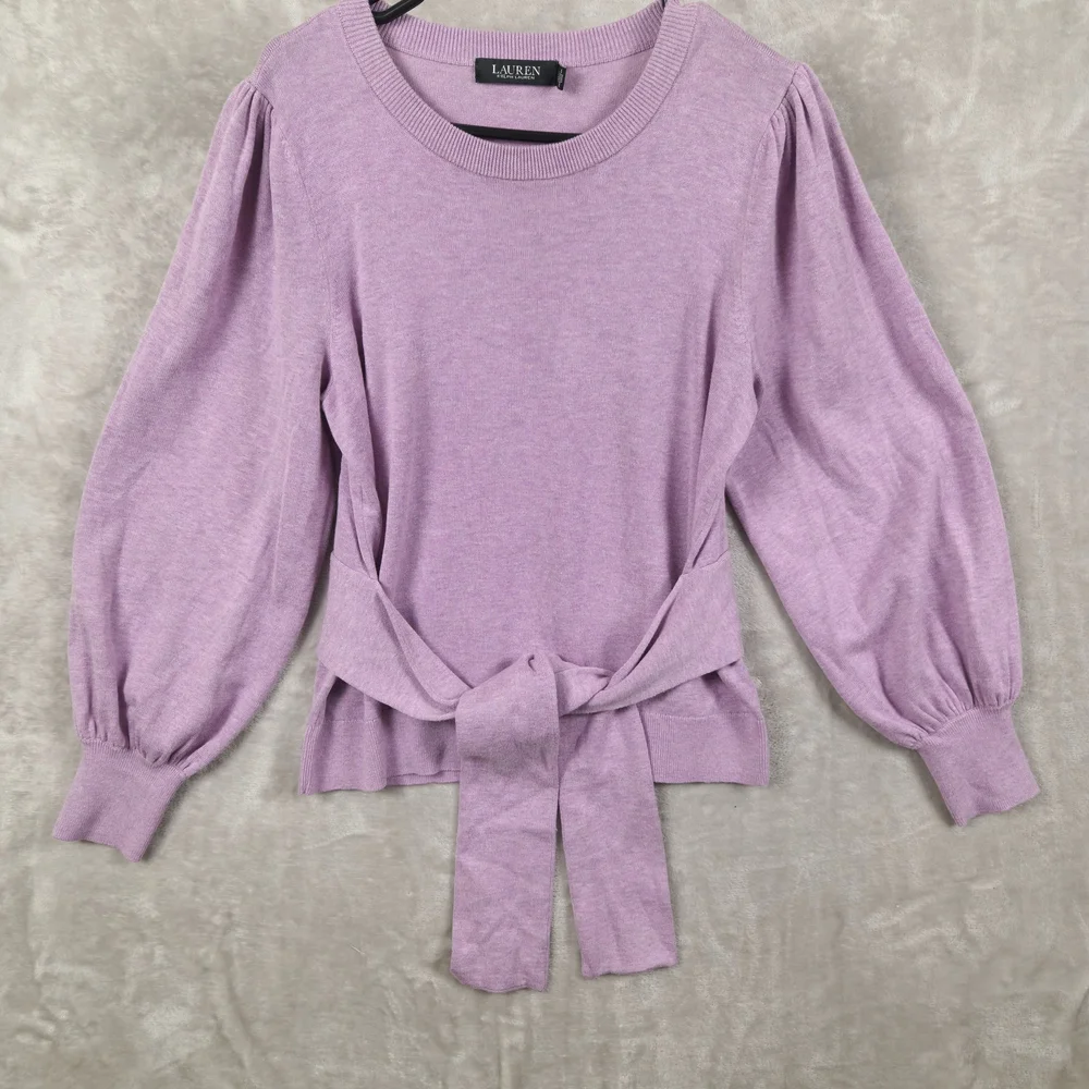 LAUREN Ralph Lauren Purple Sweater‎ Top Size L - Picture 2 of 12
